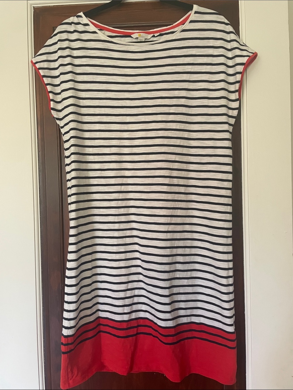 Striped short sleeve dress